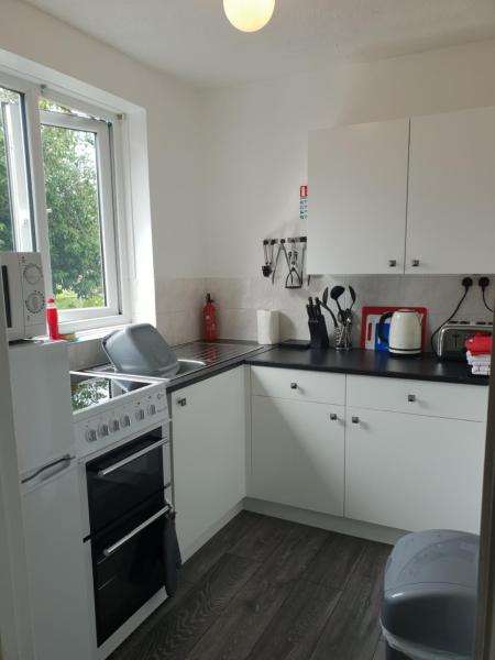 Kitchen at self-catering apartment in Weymouth
