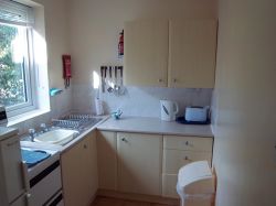 Kitchen at self-catering apartment in Weymouth